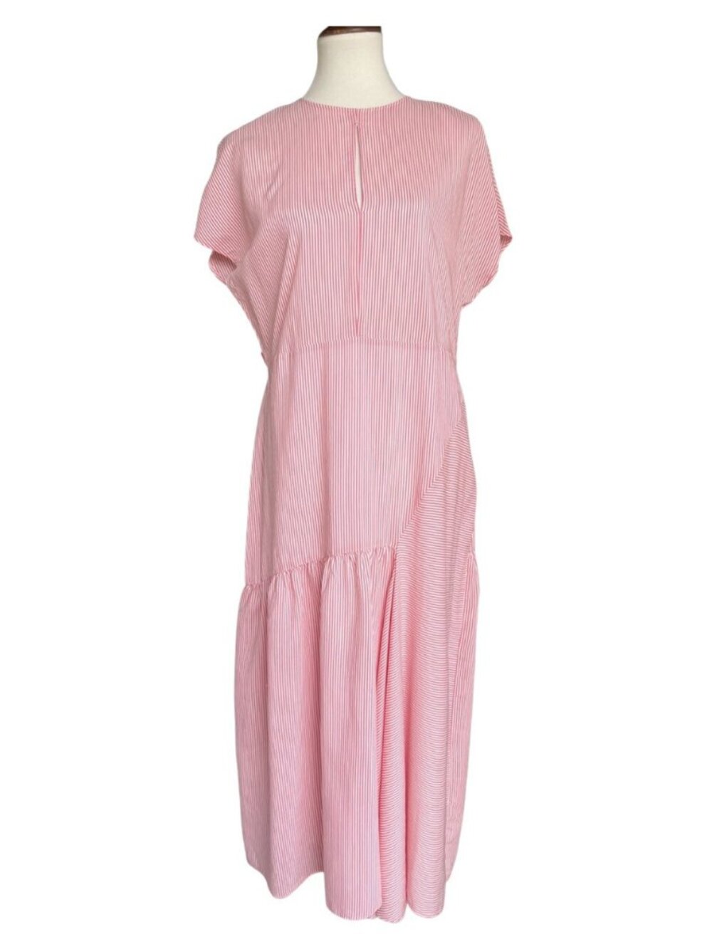Nordstrom Signature Silk Blend Stripe Belted Dress Size 8 $279 - Picture 16 of 16
